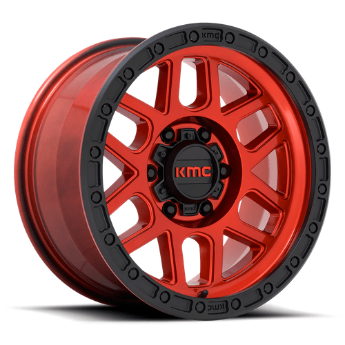 KMC KM544 MESA 20x9 Candy Red W/ Black Lip 6x135 18mm
