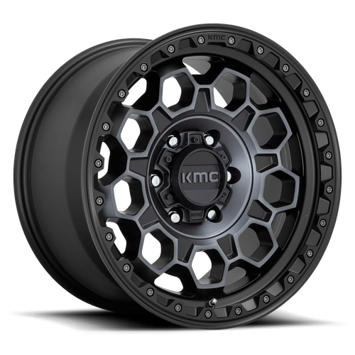 KMC KM545 TREK 17x8 Satin Black W/ Gray Tint 5x114.3 35mm