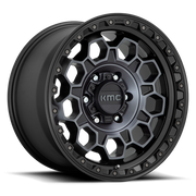 KMC KM545 TREK 17x9 Satin Black W/ Gray Tint 6x135 18mm