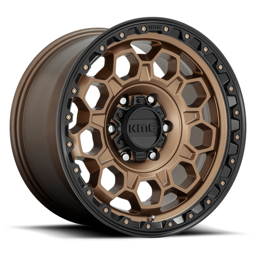 KMC KM545 TREK 17x8 Matte Bronze W/ Black Lip 5x114.3 35mm
