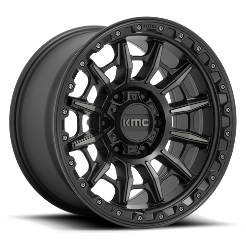 KMC KM547 CARNAGE 17x9 Satin Black W/ Gray Tint 6x135 0mm