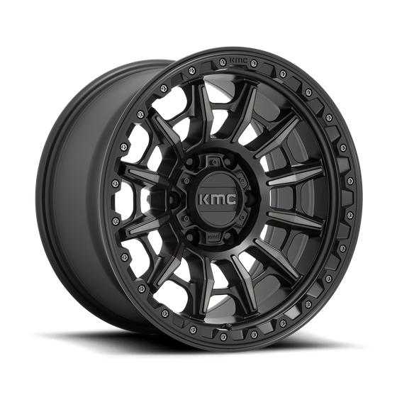KMC KM547 CARNAGE 17x9 Satin Black W/ Gray Tint 6x135 0mm