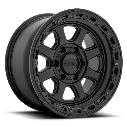 KMC KM548 CHASE 20x9 Satin Black W/ Gloss Black Lip 6x135 18mm