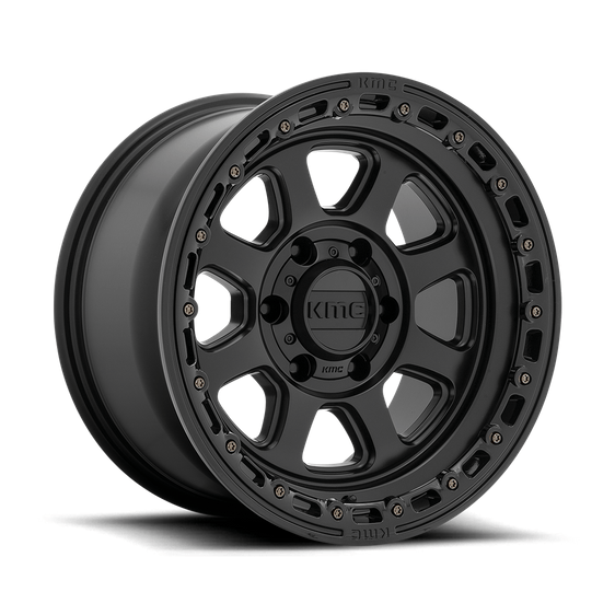 KMC KM548 CHASE 20x9 Satin Black W/ Gloss Black Lip 6x135 18mm