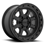 KMC KM548 CHASE 17x9 Satin Black W/ Gloss Black Lip 6x135 0mm