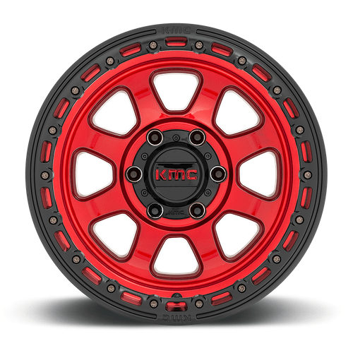 KMC KM548 CHASE 20x9 Candy Red W/ Black Lip 6x135 18mm
