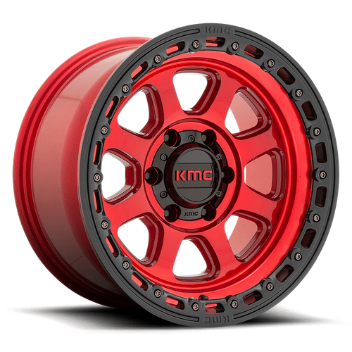 KMC KM548 CHASE 20x9 Candy Red W/ Black Lip 6x135 18mm