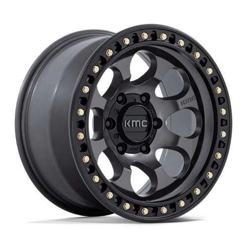 KMC KM550 RIOT SBL 18x9 Anthracite W/ Satin Black Lip 6x135 18mm