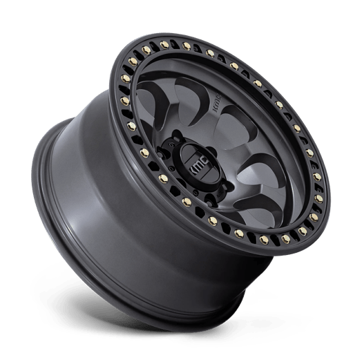 KMC KM550 RIOT SBL 18x9 Anthracite W/ Satin Black Lip 6x135 18mm