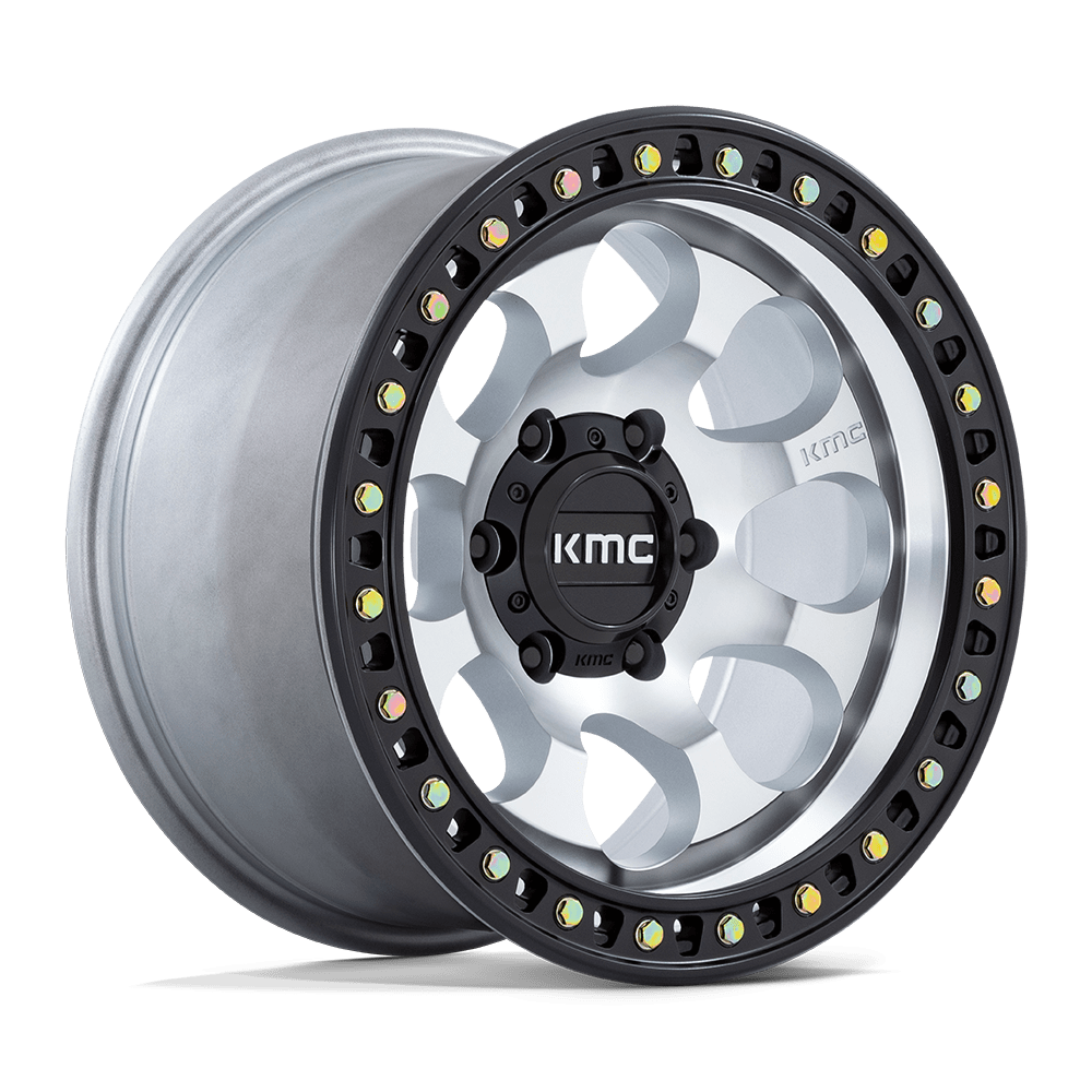 KMC KM550 RIOT SBL 18x9 Machined W/ Satin Black Lip 6x135 18mm