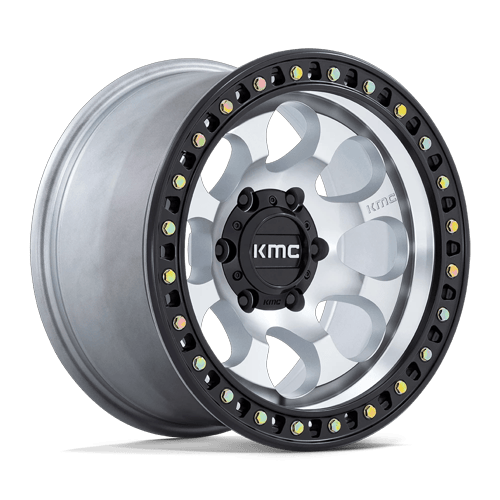 KMC KM550 RIOT SBL 18x9 Machined W/ Satin Black Lip 6x135 18mm