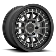 KMC KM719 CANYON 17x8 Satin Black W/ Gray Tint 5x114.3 35mm