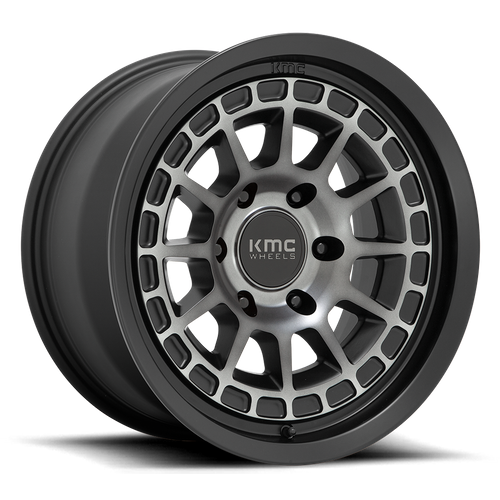 KMC KM719 CANYON 17x8 Satin Black W/ Gray Tint 5x114.3 35mm