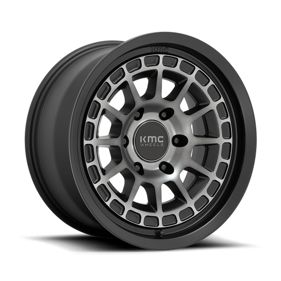 KMC KM719 CANYON 17x8 Satin Black W/ Gray Tint 5x114.3 35mm