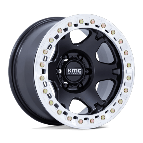 KMC KM238 VI BEADLOCK 17x9 Satin Black W/ Machined Ring 6x135 1mm