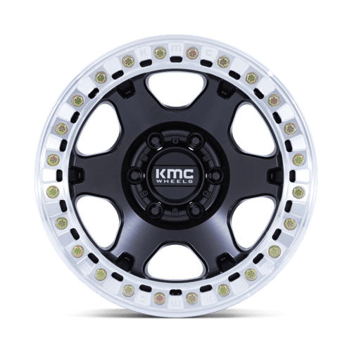KMC KM238 VI BEADLOCK 17x9 Satin Black W/ Machined Ring 6x135 1mm