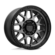 KMC KM535 GRENADE OFF-ROAD 17x9 Matte Gray W/ Matte Black Lip 6x135 -12mm