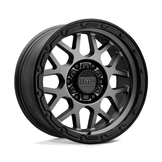 KMC KM535 GRENADE OFF-ROAD 17x9 Matte Gray W/ Matte Black Lip 6x135 -12mm