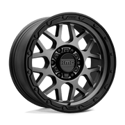 KMC KM535 GRENADE OFF-ROAD 17x9 Matte Gray W/ Matte Black Lip 6x135 18mm