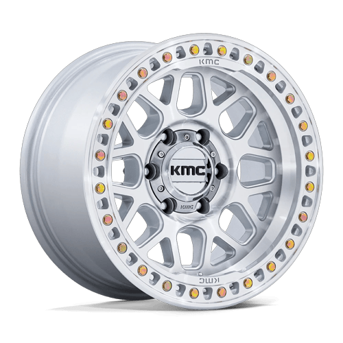 KMC KM549 GRS 20x9 Gloss Silver W/ Machined Face 6x135 18mm