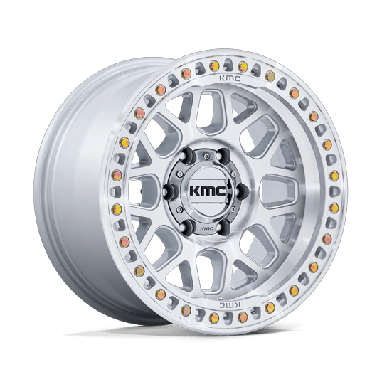 KMC KM549 GRS 20x9 Gloss Silver W/ Machined Face 6x135 18mm