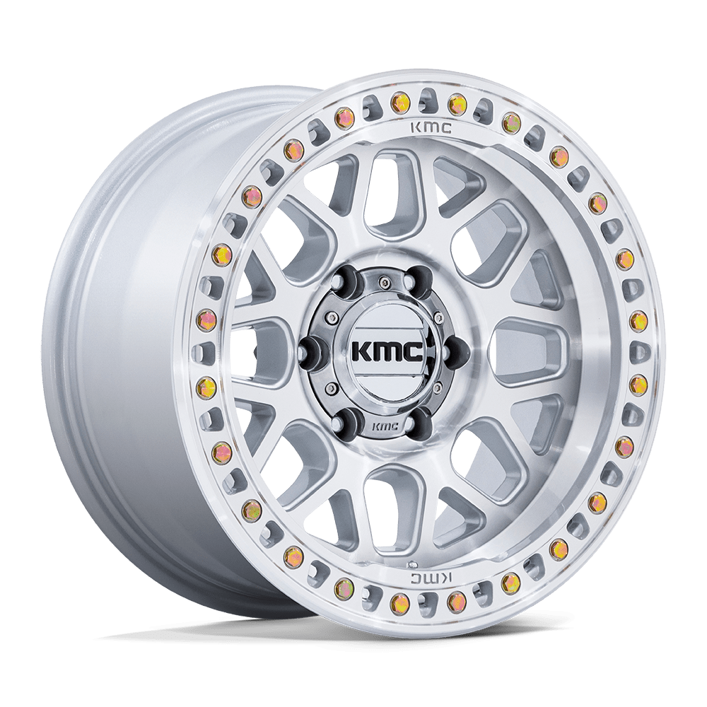 KMC KM549 GRS 20x9 Gloss Silver W/ Machined Face 6x135 18mm