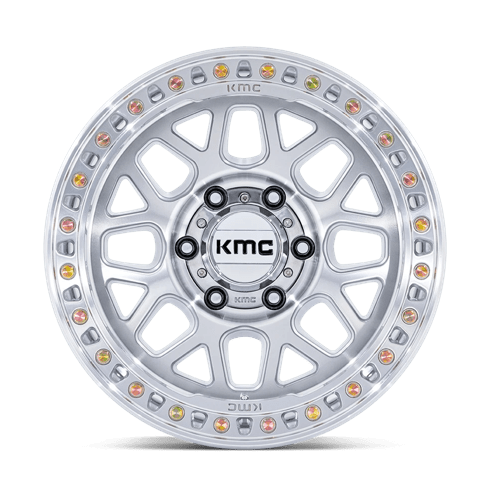 KMC KM549 GRS 17x9 Gloss Silver W/ Machined Face 6x135 18mm