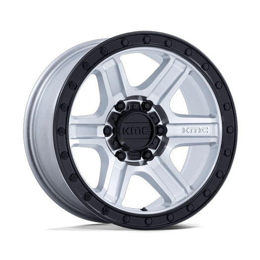 KMC KM551 OUTRUN 17x8.5 Machined W/ Gloss Black Lip 6x135 -10mm