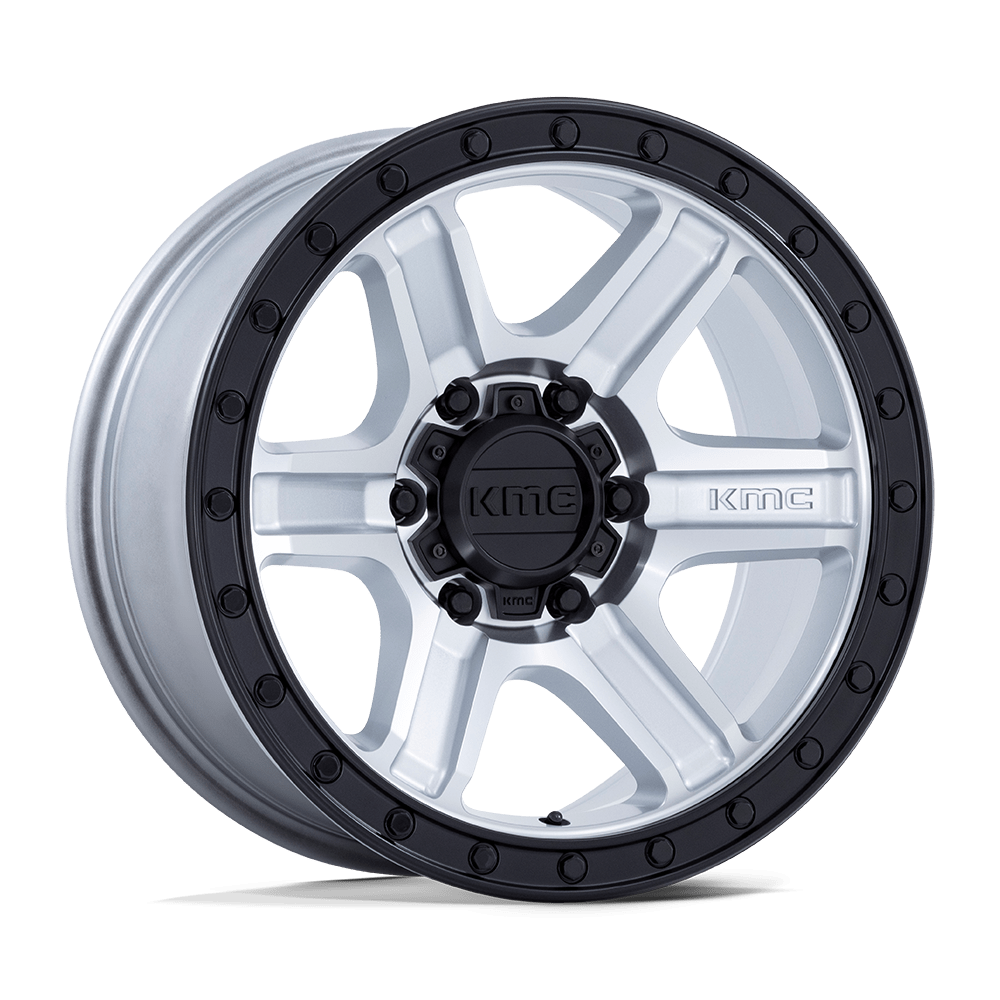 KMC KM551 OUTRUN 17x8.5 Machined W/ Gloss Black Lip 6x135 -10mm