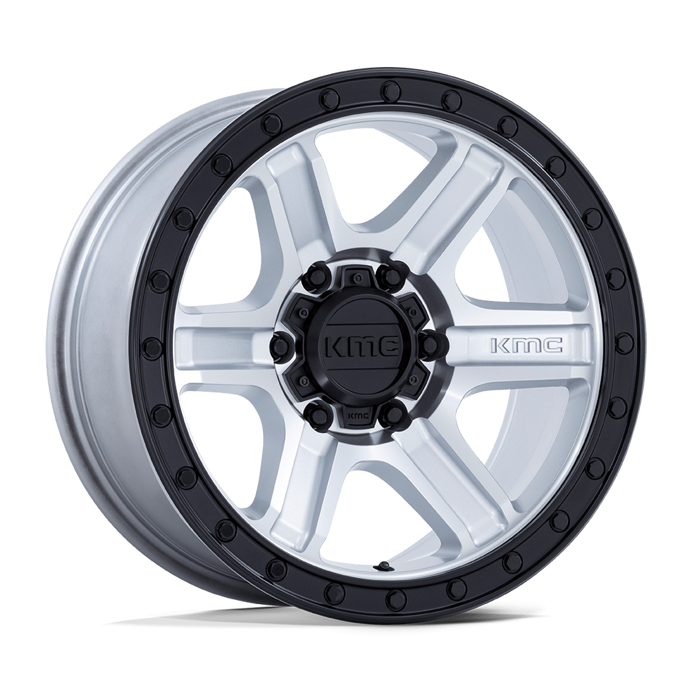 KMC KM551 OUTRUN 18x9 Machined W/ Gloss Black Lip 6x135 18mm