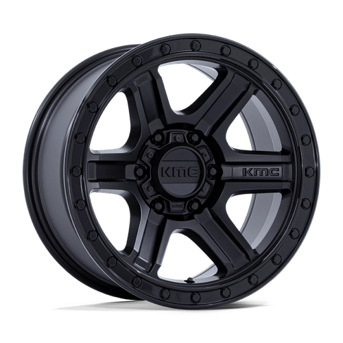 KMC KM551 OUTRUN 17x8.5 Matte Black W/ Gloss Black Lip 6x135 18mm