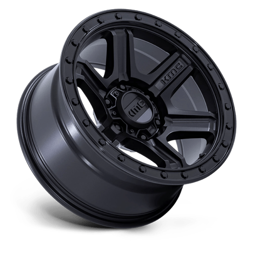 KMC KM551 OUTRUN 17x8.5 Matte Black W/ Gloss Black Lip 6x135 -10mm