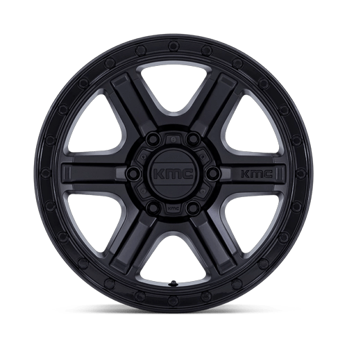 KMC KM551 OUTRUN 17x8.5 Matte Black W/ Gloss Black Lip 6x135 18mm