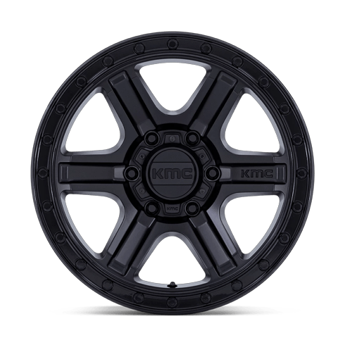 KMC KM551 OUTRUN 17x8.5 Matte Black W/ Gloss Black Lip 6x135 18mm