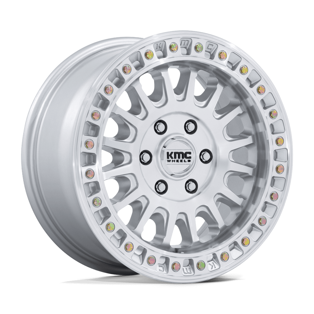 KMC KM552 IMS 17x8 Gloss Silver W/ Machined Face 6x135 32mm