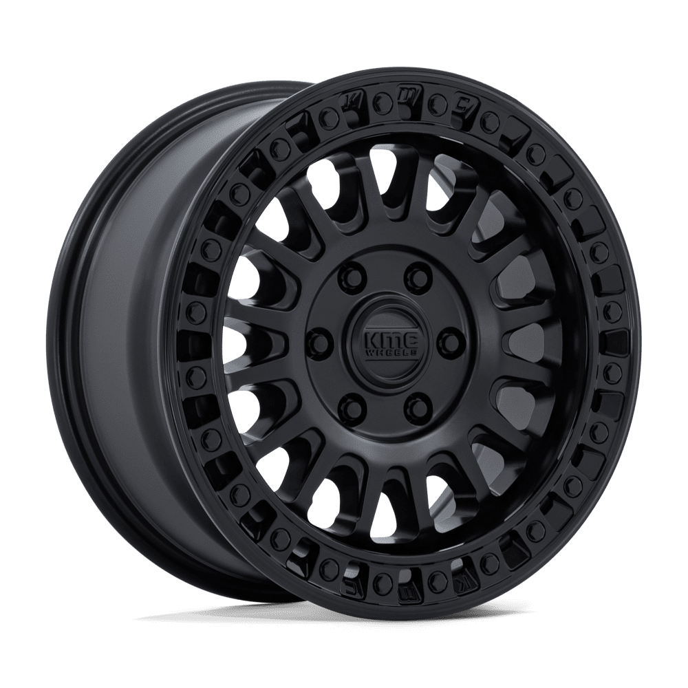 KMC KM552 IMS 17x8 Matte Black W/ Gloss Black Lip 6x135 32mm