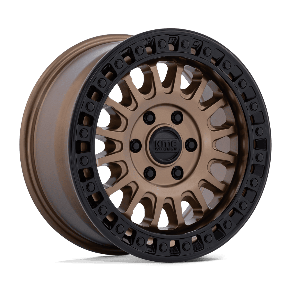 KMC KM552 IMS 17x8 Matte Bronze W Gloss Black Lip 6x135 32mm