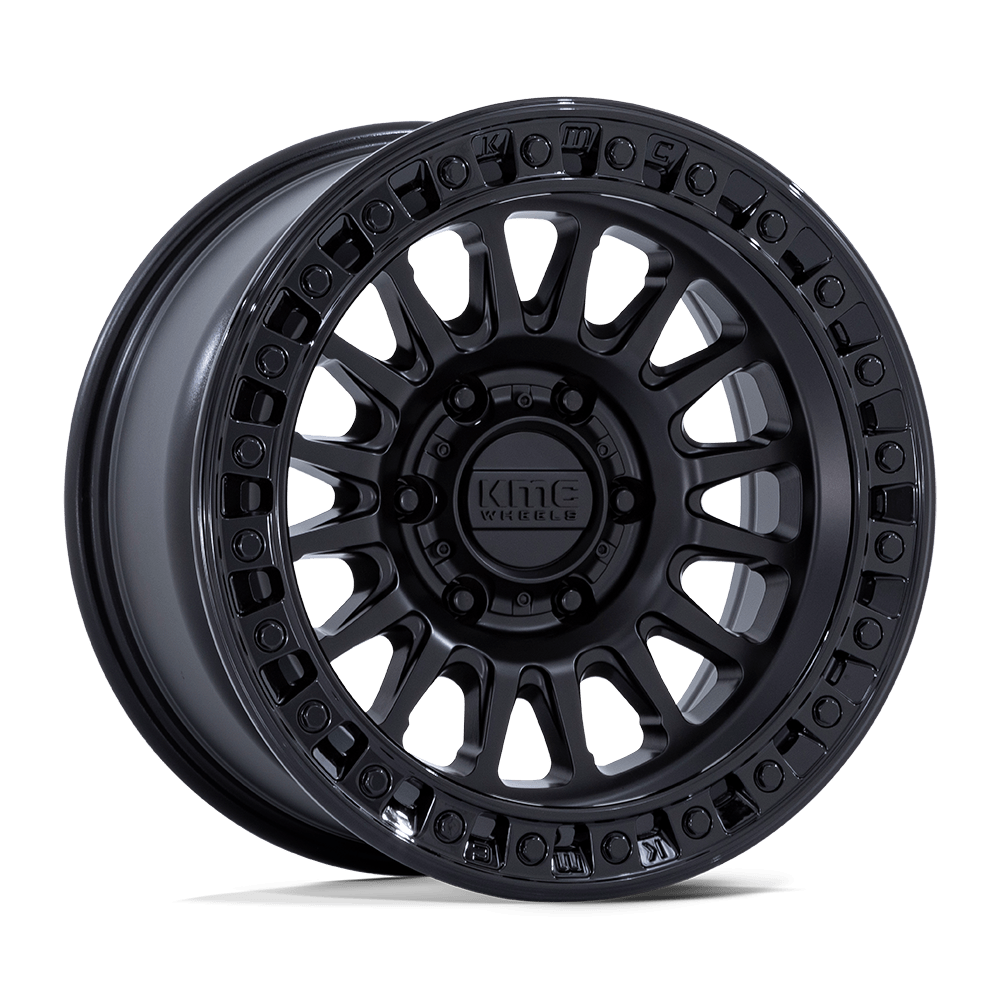 KMC KM552 IMS 18x9 Matte Black W/ Gloss Black Lip 6x135 30mm