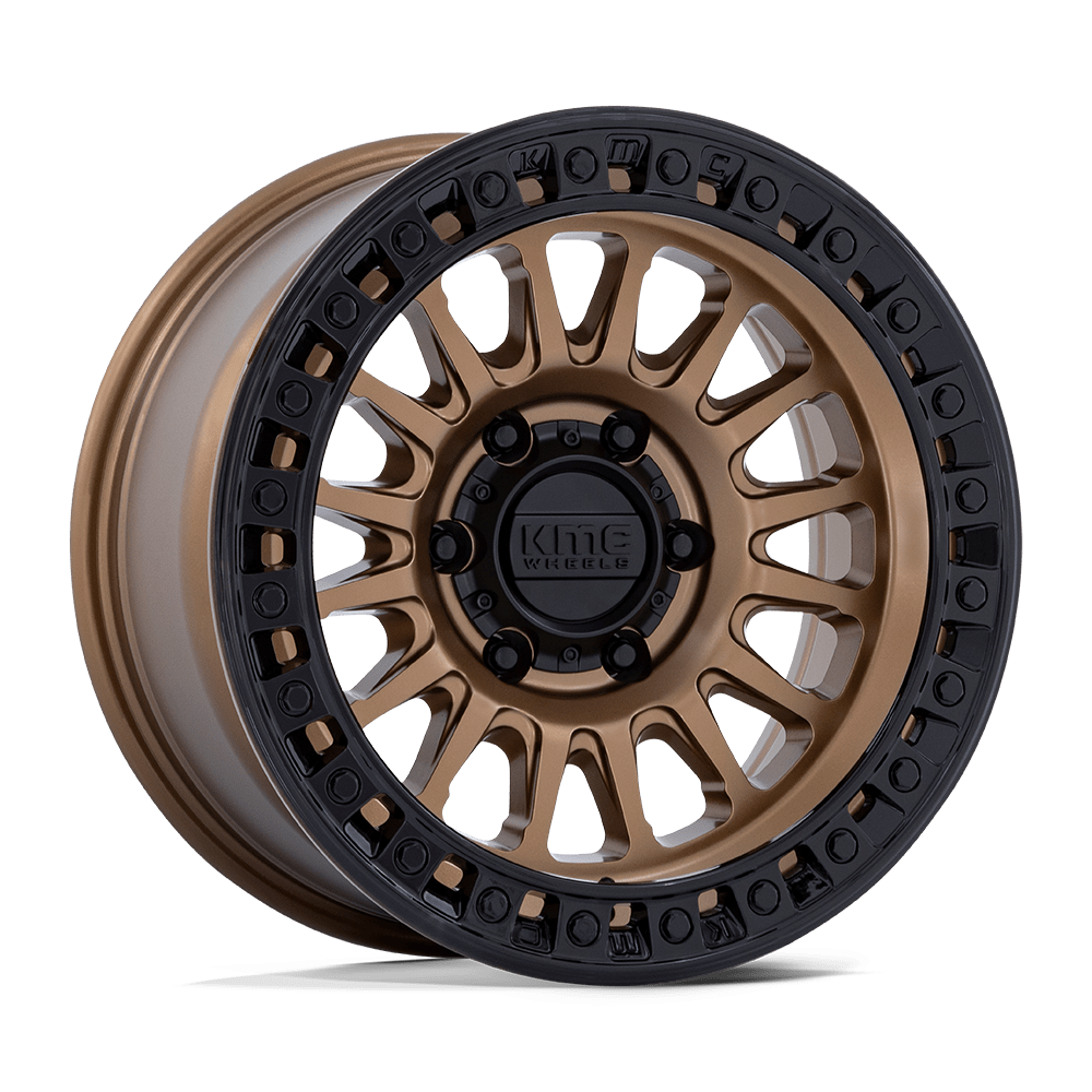 KMC KM552 IMS 17x8.5 Matte Bronze W Gloss Black Lip 6x135 25mm