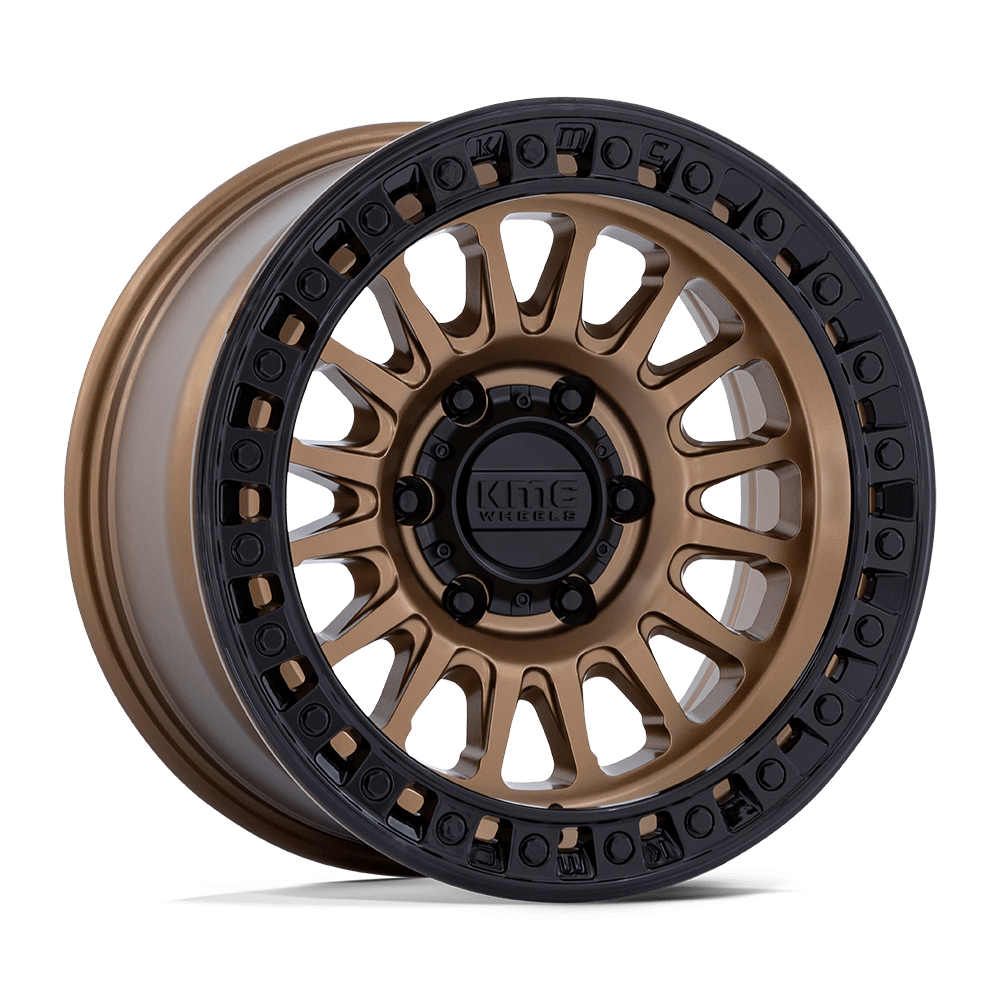 KMC KM552 IMS 18x9 Matte Bronze W Gloss Black Lip 6x135 30mm
