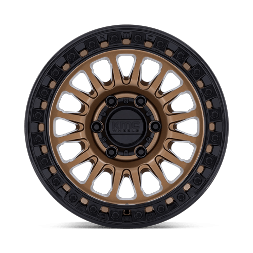 KMC KM552 IMS 17x8.5 Matte Bronze W Gloss Black Lip 6x135 25mm