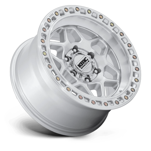 KMC KM553 TORX 17x8.5 Gloss Silver W/ Machined Face 6x135 25mm