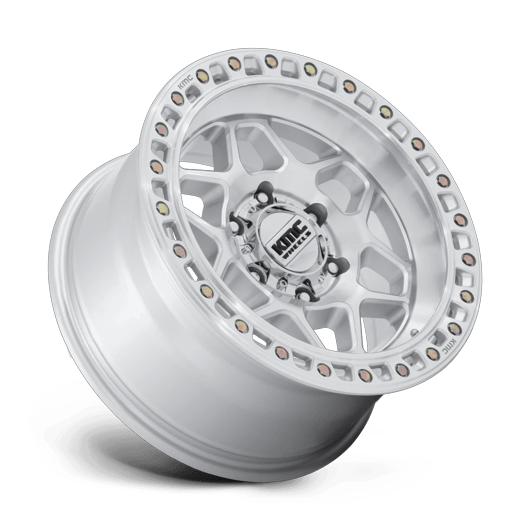 KMC KM553 TORX 17x8.5 Gloss Silver W/ Machined Face 6x135 25mm