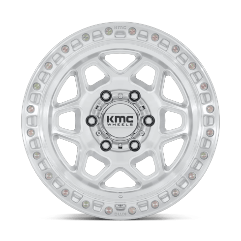 KMC KM553 TORX 17x8.5 Gloss Silver W/ Machined Face 6x135 25mm