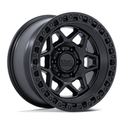 KMC KM553 TORX 17x8.5 Matte Black W/ Gloss Black Lip 6x135 25mm