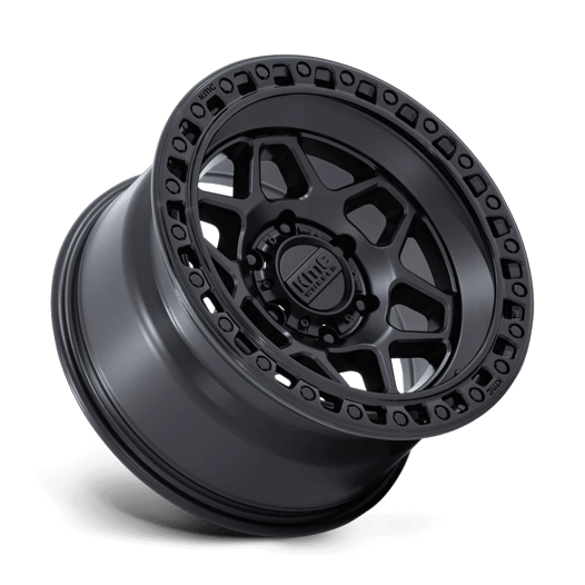 KMC KM553 TORX 17x8.5 Matte Black W/ Gloss Black Lip 6x135 25mm