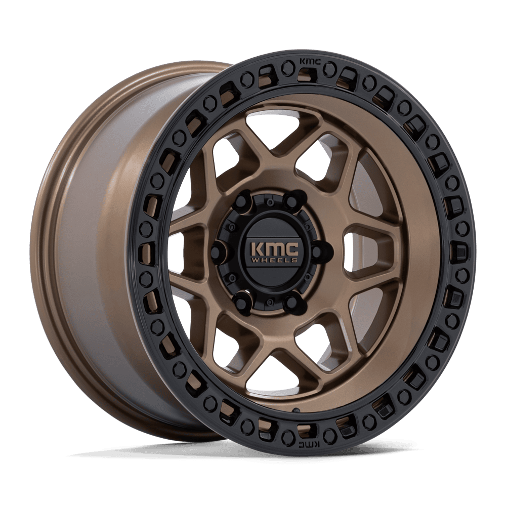 KMC KM553 TORX 17x8.5 Matte Bronze W Gloss Black Lip 6x135 0mm