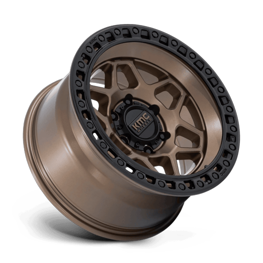 KMC KM553 TORX 17x8.5 Matte Bronze W Gloss Black Lip 6x135 0mm