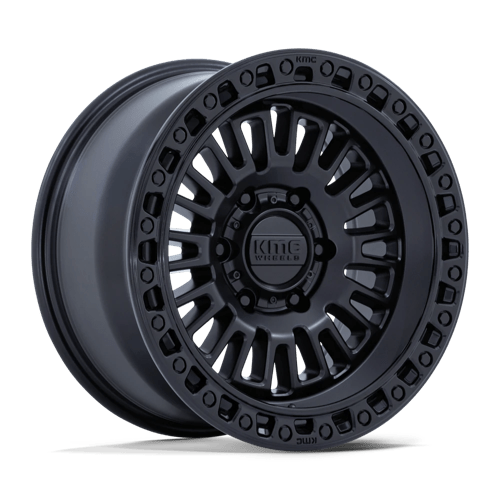 KMC KM554 AZTEC 17x8.5 Matte Black W/ Gloss Black Lip 6x135 0mm