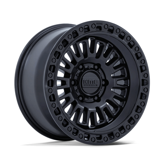KMC KM554 AZTEC 17x8.5 Matte Black W/ Gloss Black Lip 6x135 0mm